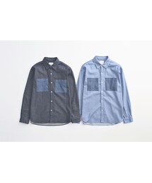 VICTIM | BI-COLOR DENIM SHIRTS(シャツ/ブラウス)