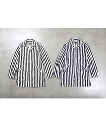 BALABUSHKA REMNANTS | Shop Coat(STRIPE)(ステンカラーコート)