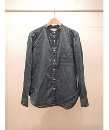 MANUAL ALPHABET | MANUAL ALPHABET-6.5oz ジンバブエデニム バンドカラーシャツ(シャツ/ブラウス)