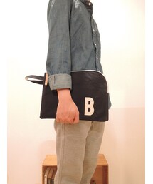 Butler Verner Sails | Butler Verner Sails-10号パラフィンキャンバス ジップクラッチバッグ(クラッチバッグ)