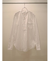 MANUAL ALPHABET | MANUAL ALPHABET-100/2タイプライター バンドカラーP/Oシャツ(シャツ/ブラウス)