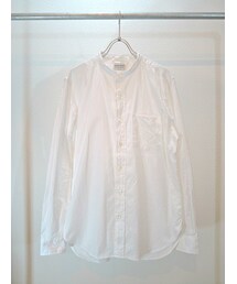 MANUAL ALPHABET | MANUAL ALPHABET-80/2 PIN OX バンドカラーシャツ(シャツ/ブラウス)