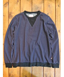 melple | melple-インレイストライプクルー(スウェット)