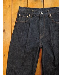 H.UNIT STORE LABEL-Indigo denim tuck 5P(Washed)(デニムパンツ)