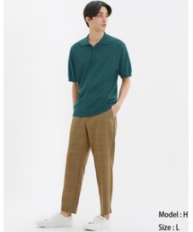 GU | イージーアンクルパンツ（グレンチェック）(スラックス)