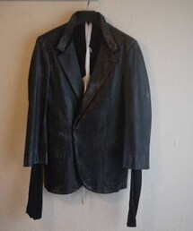 INDIVIDUAL SENTIMENTS | WAXedレザージャケット(テーラードジャケット)