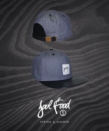 SOULFOOD  | SF6018-SOULFOOD Denim Leather SnapBack (キャップ)