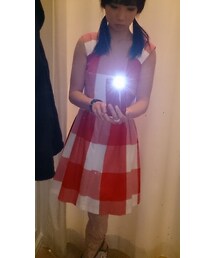 MILK | MILK赤ギンガムOP(ワンピース)