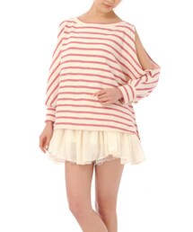 LA BELLE ETUDE | ラベルエチュードオフショルボーダーOP(ワンピース)