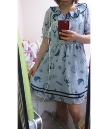 Fi.n.tシフォンオリジナル柄OP(ワンピース)