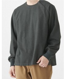 MUJI Labo | 新疆綿フランネルプルオーバーリブ付シャツ(シャツ/ブラウス)