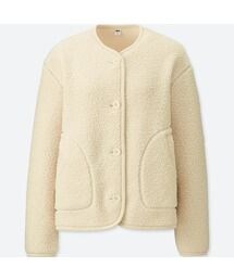 UNIQLO | フリースノーカラージャケット(長袖)(その他アウター)