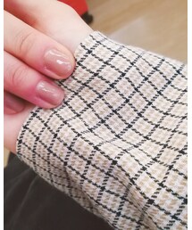 アウターの柄 | ノーカラージャケット