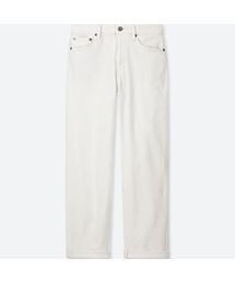 UNIQLO | ハイライズストレートアンクルジーンズ（丈標準70cm）(デニムパンツ)