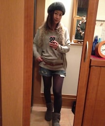 vintage of goa | ファー付きニット(ニット/セーター)