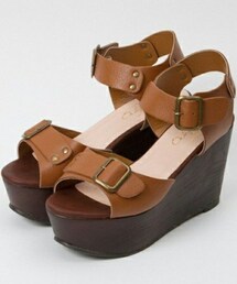 w closet | ベルト付ウエッジソールサンダル(サンダル)