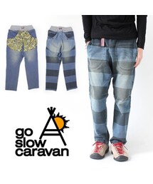 go slow caravan デニムボーダーイージーパンツ(デニムパンツ)