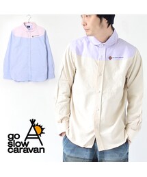 go slow caravan オックス×オックス 切替シャツ(シャツ/ブラウス)