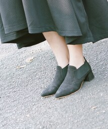 no brand | Pointy low heel booty(ブーティ)
