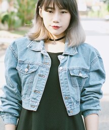 blaqmagiklvrs.com | Crop denim jacket(デニムジャケット)