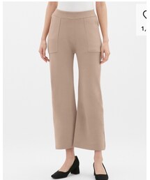 GU | ミラノリブニットワイドパンツ(パンツ)