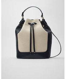 ZARA | キャンバス地バケットバッグ(ハンドバッグ)