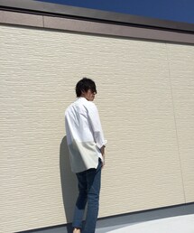 BLUE BLUE | 切り替えロングシャツ(シャツ/ブラウス)