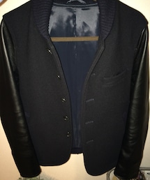 BLUE BLUE JAPAN | レザー切替テーラード(テーラードジャケット)