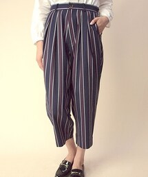 w closet | ストライプ柄ワイドパンツ(その他パンツ)