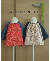 handmade  ｎｉｃｏ | ベビースモック(Tシャツ/カットソー)