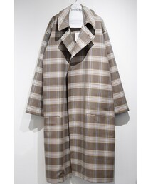 ATHA | チェック柄マキシ丈コート(トレンチコート)