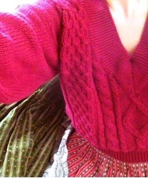 vネックピンクニット(ニット/セーター)