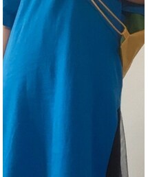 スリット入り青ロングT | Tシャツ/カットソー