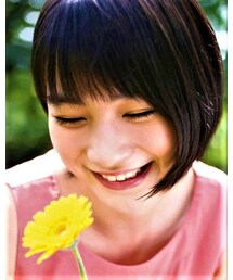 Amachan's smile and pink sweatshirts are cute. I drank tea together during my work lunch break.(スウェット)