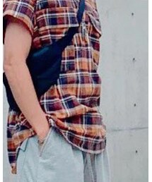 Fear of God Los Angeles | オーバーサイズチェックコットンフランネルハーフプラケットシャツ(シャツ/ブラウス)