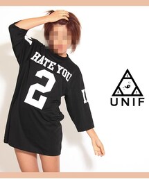 UNIF | 【UNIF】HATE JERSEY ワンピース(スウェット)