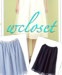 wearsinc | ボーダーハイネック  wcloset
ギンガムチュールスカート wcloset
スリッポン  vans(スカート)