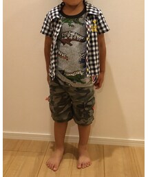My son♡ | チェックシャツでリンクコーデしてみました(๐•ω•๐)(その他)