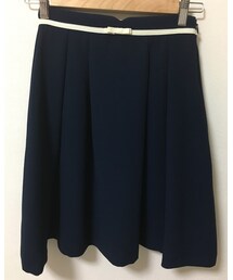 ARROW | ﾈｲﾋﾞｰ/ｳｴｽﾄﾘﾎﾞﾝ付/(スカート)