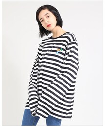 PUNYUS | ワンポイントボーダーロンT(Tシャツ/カットソー)