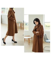 DHOLIC | カットオフオープンロングコート(ステンカラーコート)