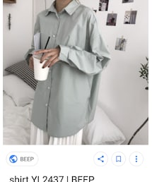 BEEP | BEEP shirt YL2437 green(シャツ/ブラウス)