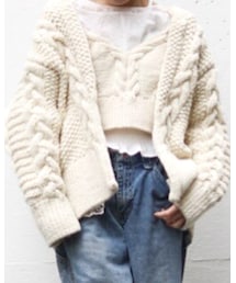RELAN  RELAN | BRAND  RELAN  RELAN リラン リラン 商品名  アンナ アイボリー http://rideauxenlin.com(カーディガン/ボレロ)