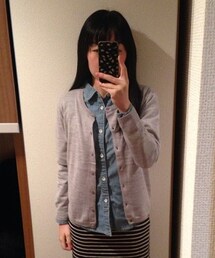 earth music&ecology | earth music&ecology デニムシャツ(シャツ/ブラウス)