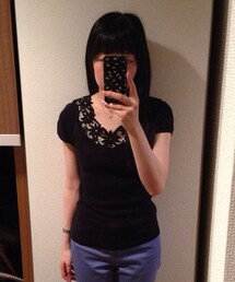 SHIPS | ships 黒カットソー(Tシャツ/カットソー)