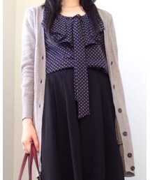 無印良品 | 無印良品グレーロングカーデ(カーディガン/ボレロ)