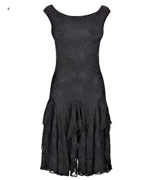 Alexander McQueen | Black Floral Lace Knit Dress(ドレス)
