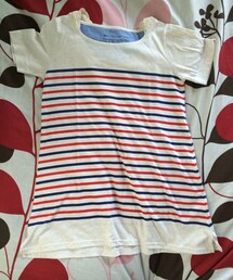 ボーダー半袖ロンT(Tシャツ/カットソー)