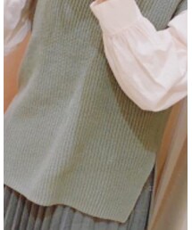 UNIQLO | コットンブレンドサイドスリットベスト(ニット/セーター)