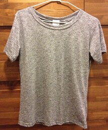［雜］垂墜感素T*花灰(Tシャツ/カットソー)